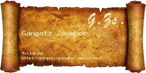 Gangetz Zsombor névjegykártya