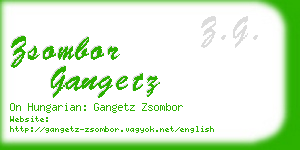 zsombor gangetz business card